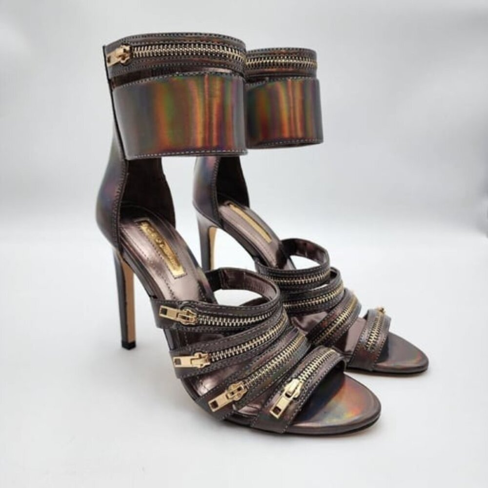 BCBGeneration Black Casey Sexy Metallic Shimmer Party Heels Shoes 6.5 NEW IN BOX - Picture 6 of 11